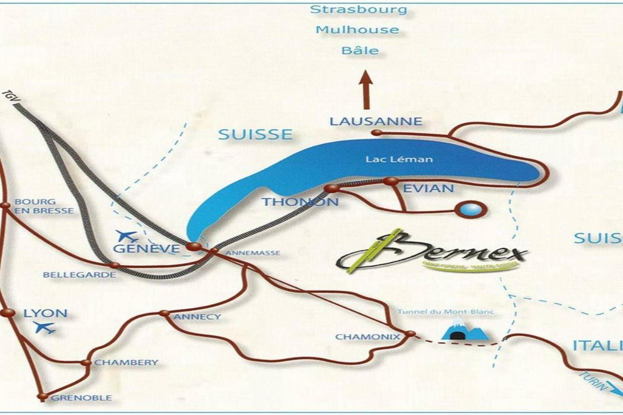 Le 211,Ski Et Randonnee, Lave Linge ,Parking Bernex Luaran gambar